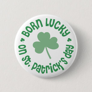 St Patricks Day Birthday Ronde Button 5,7 Cm
