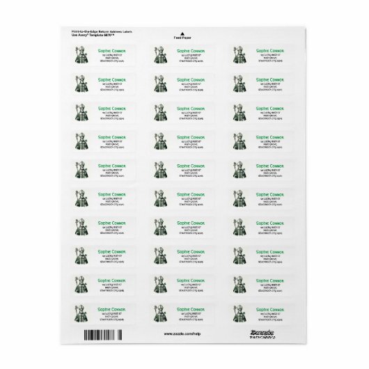 St. Patrick's Day Bisschop Retouradres Etiket (Full Sheet)