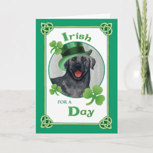 St. Patrick's Day Black Lab Kaart