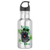 St. Patrick's Day Black Lab Waterfles (Voorkant)