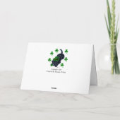 St. Patrick's Day Black Labrador Puppy Kaart (Achterkant)