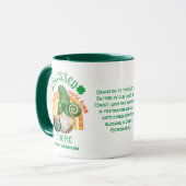 St Patrick's Day BLESSED Irish Gnome Christelijk Mok (Voorkant links)