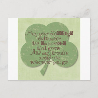 St. Patricks Day Blessing Briefkaart