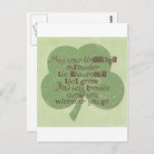 St. Patricks Day Blessing Briefkaart (Voorkant / Achterkant)