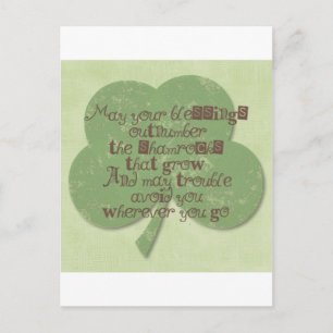 St. Patricks Day Blessing Briefkaart