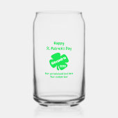 St Patrick's Day Blikvorm Glas (Voorkant)