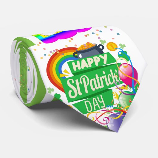 St. Patrick's Day Bonne Cravate d'anniversaire (Roulé)