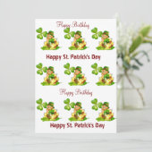 St. Patrick's Day Bonne Invitation d'anniversaire (Debout devant)