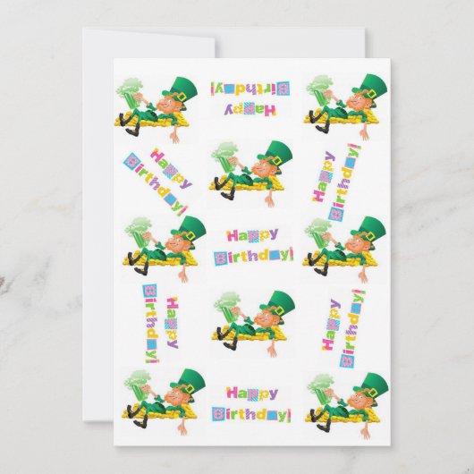 St. Patrick's Day Bonne Invitation d'anniversaire (Devant)