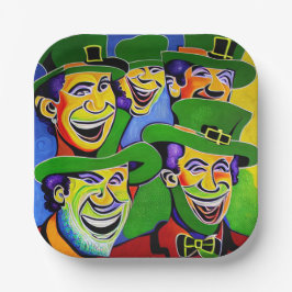 St. Patrick's Day borden met kabouters Papieren Bordje