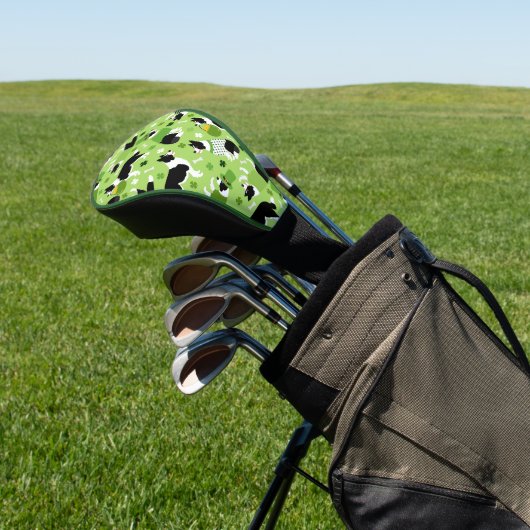 St. Patrick's Day Border Collie Pattern Golfheadcover (Insitu)