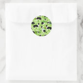 St. Patrick's Day Border Collie Pattern Ronde Sticker (Tas)