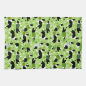 St. Patrick's Day Border Collie Pattern Theedoek (Horizontaal)
