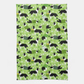 St. Patrick's Day Border Collie Pattern Theedoek (Verticaal)