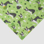 St. Patrick's Day Boston Terrier Tissuepapier (Detail)