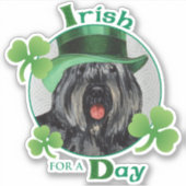 St. Patrick's Day Bouvier des Flandres Vinyl Sticker (Voorkant)