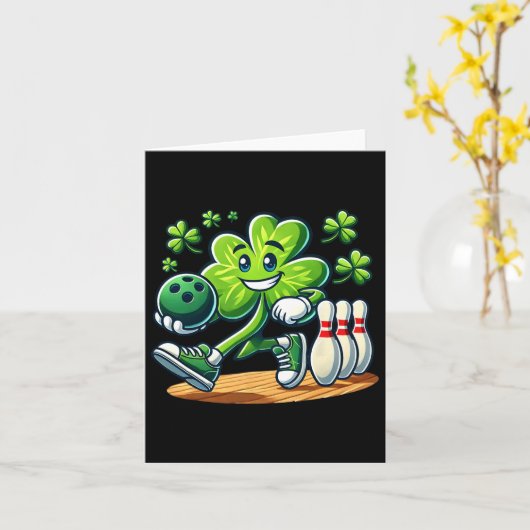 St Patrick's Day Bowling Boys Meisjes Schattige Sh Kaart (Gele Bloem)