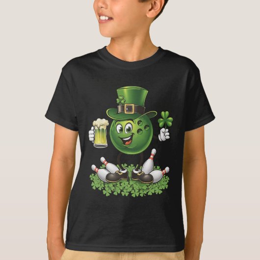 St. Patrick's Day Bowling Drink bierliefhebber spe T-shirt (Voorkant)