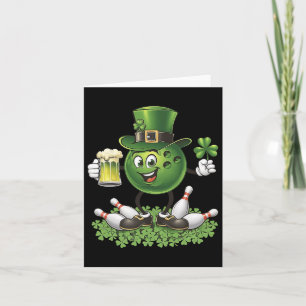 St. Patrick's Day Bowling Drinken Bier Liefhebber Kaart