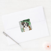 St. Patrick's Day Boxer Vierkante Sticker (Envelop)