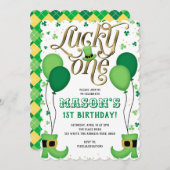 St Patrick's Day, Boy 1st Birthday, Lucky One Kaart (Voorkant / Achterkant)