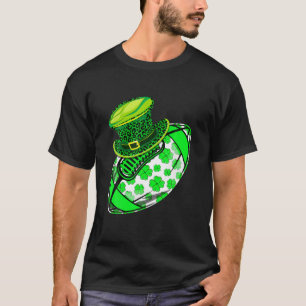 St Patricks Day Boys Mannen Rugby Cute Leprechaun T-shirt
