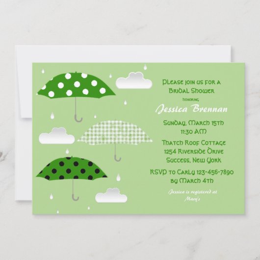 St. Patrick's Day Bridal Shower Invitation Kaart (Voorkant)