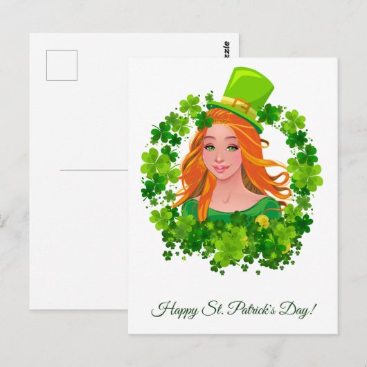 St. Patrick's Day. Briefkaart (Voorkant / Achterkant)