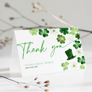 St. Patricks Day Bruiloft Borrel Dank Je Bedankkaart