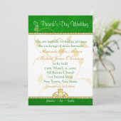 St. Patrick's Day bruiloft uitnodiging Claddaugh (Staand voorkant)