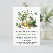 St. Patrick's Day Brunch - Thee, bier en Ierse ger Kaart (Staand voorkant)