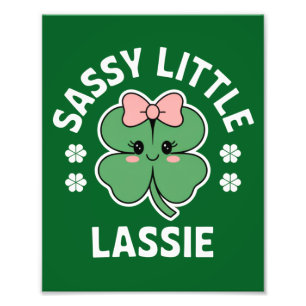 St. Patrick's Day Brutaal Klein Meisje Kinderen Me Foto Afdruk