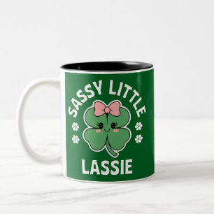 St. Patrick's Day Brutaal Klein Meisje Kinderen Me Tweekleurige Koffiemok