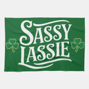 St. Patrick's Day brutale meid Funny Iers meisje  Theedoek