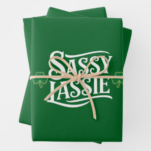 St. Patrick's Day brutale meid Funny Ierse meid Inpakpapier Vel