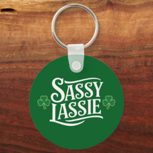 St. Patrick's Day brutale meid Funny Ierse meisje Sleutelhanger