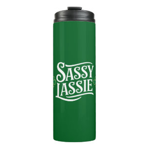 St. Patrick's Day brutale meid Grappig Iers meisje Thermosbeker