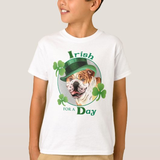 St. Patrick's Day Bulldog T-shirt (Voorkant)
