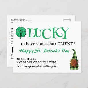St.Patrick's Day Business Promotional Feestdagenkaart