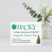 St.Patrick's Day Business Promotional Feestdagenkaart (Staand voorkant)