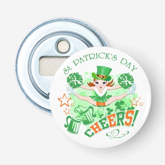 St Patrick's Day Button Flesopener (Voorkant)