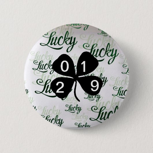 St Patrick's Day Button met jaar (Voorkant)