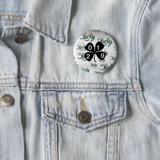 St Patrick's Day Button met jaar (In situ)