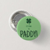 St. Patrick's Day Buttonnen, Green Ronde Button 3,2 Cm (Voorkant /achterkant)