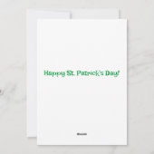 St. Patrick's Day Card Feestdagenkaart (Achterkant)