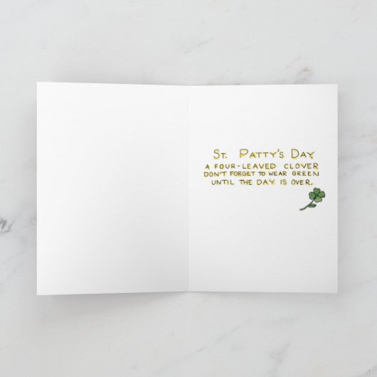 St. Patrick's Day Card Kaart (Binnen)