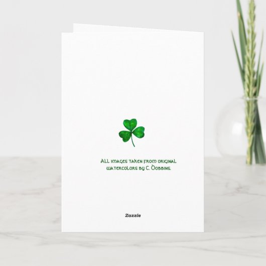 St. Patrick's Day Card Kaart (Achterkant)