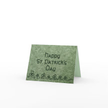 St. Patrick's Day Card met Shamrock border design