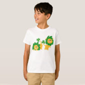 St Patrick's Day Cartoon Lions kinder T-shirt (Voorkant volledig)