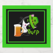 St. Patrick's Day Cat Bier Etiket (Enkel label)